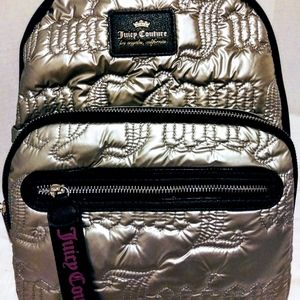 Juicy Couture silver backpack new with tags